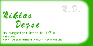 miklos dezse business card